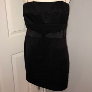 Strapless mesh dress